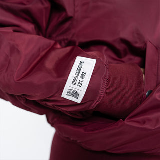 100% Hardcore Bomberjacket Vertical Burgundy Red