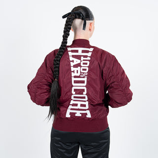 100% Hardcore Bomberjacket Vertical Burgundy Red