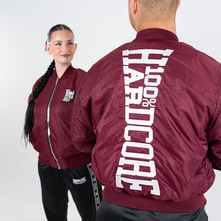 100% Hardcore Bomberjacket Vertical Burgundy Red