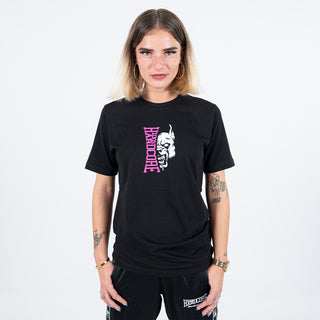 100% Hardcore Ladies T-shirt Vertical Black/Pink