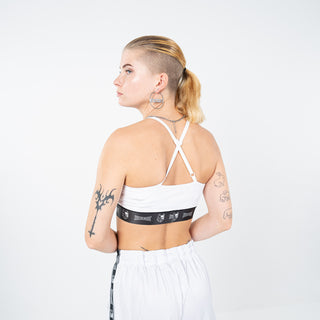 100% Hardcore Women Sport Top Taping White