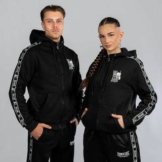 100% Hardcore Hooded Zipper Branded Rage Taped