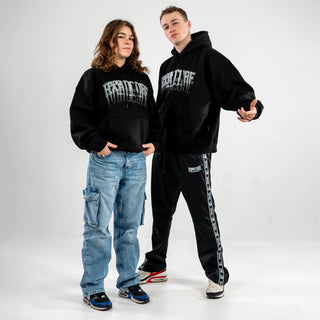 100% Hardcore Oversized Hoodie Faded Black