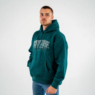 100% Hardcore Oversized Hoodie Faded Teal