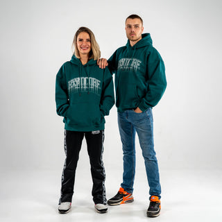 100% Hardcore Oversized Hoodie Faded Teal