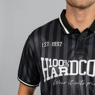 100% Hardcore Soccershirt Classic Striped Black