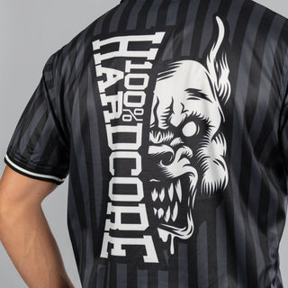 100% Hardcore Soccershirt Classic Striped Black