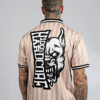 100% Hardcore Soccershirt Classic Striped Sand