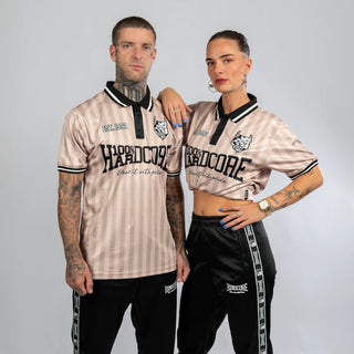 100% Hardcore Soccershirt Classic Striped Sand