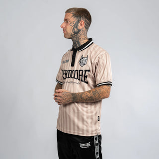 100% Hardcore Soccershirt Classic Striped Sand