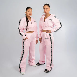 100% Hardcore Pantalón de Chándal Mujer Straight Fit Rosa