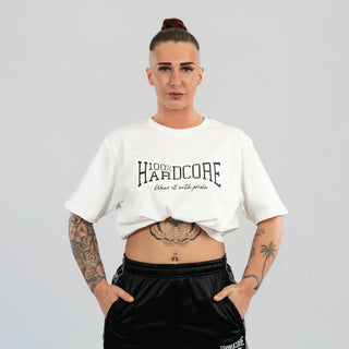 100% Hardcore T-Shirt Essential Embossed White
