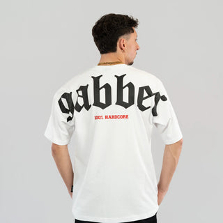 100% Hardcore T-shirt Gabber Big White