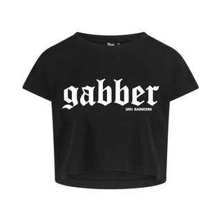 Gabber Cropped T-shirt Black / White