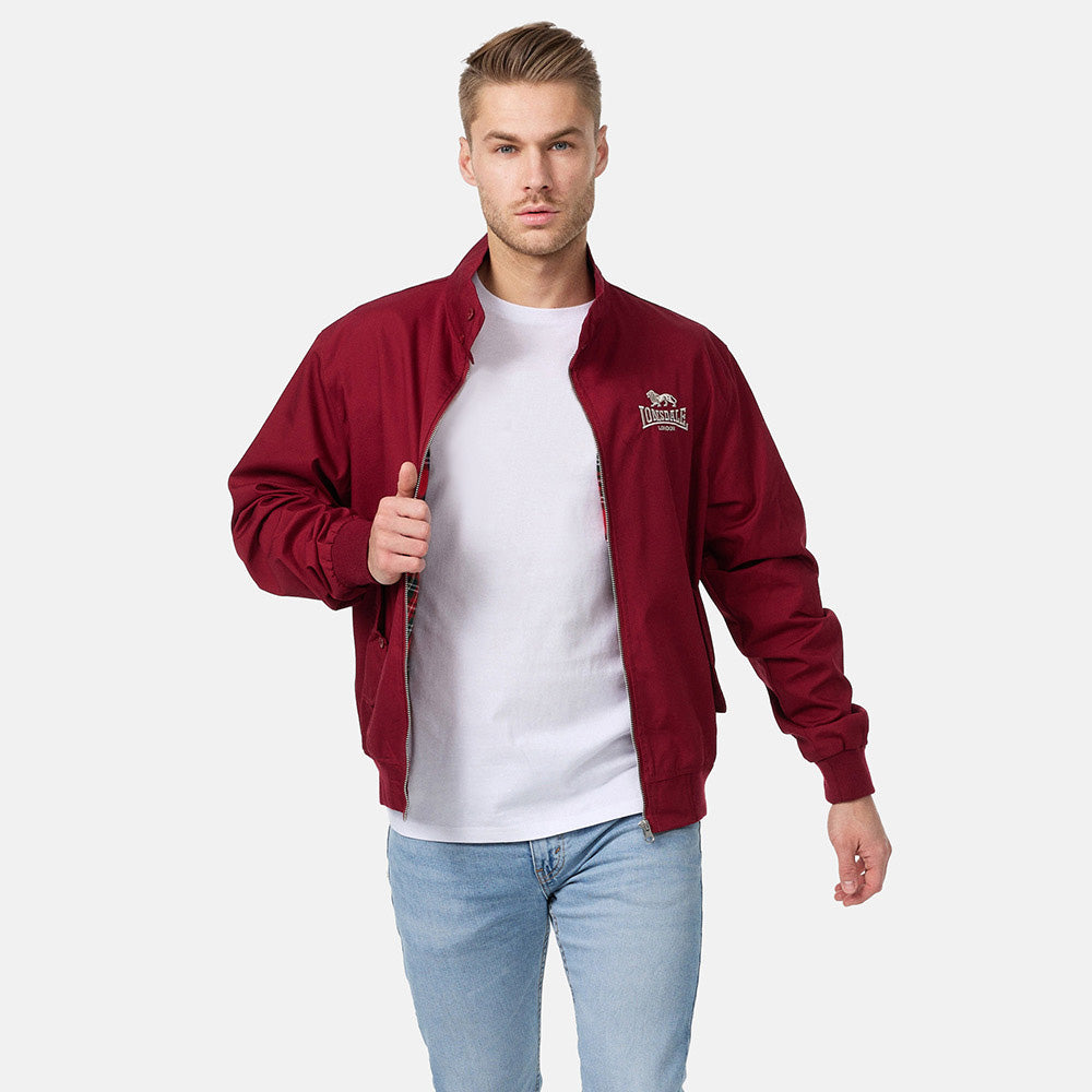 Lonsdale Slimfit Harrington Jacket Classic Burgundy – 100% Hardcore