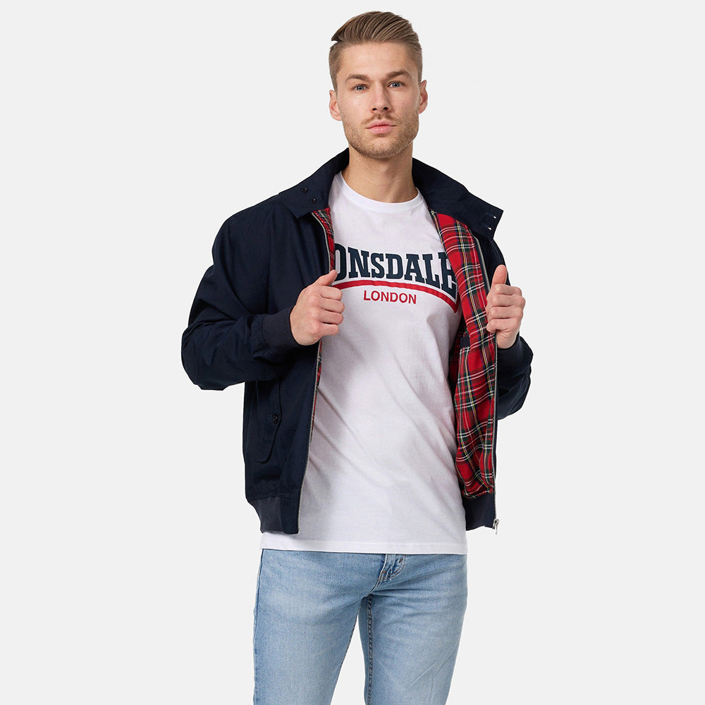 Lonsdale Slimfit Harrington Jacket Classic Navy – 100% Hardcore