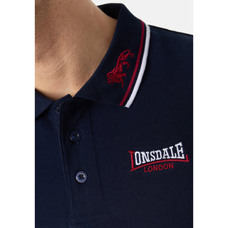 Lonsdale Slimfit Polo The Lion Navy