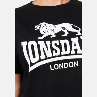 Lonsdale Cropped T-Shirt Black GUTCH COMMON