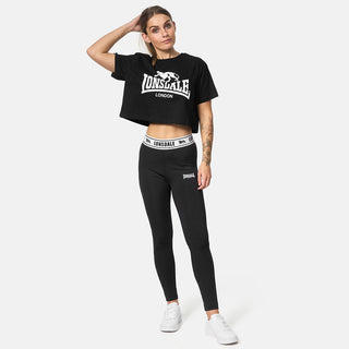 Lonsdale Cropped T-Shirt Black GUTCH COMMON