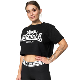 Lonsdale Cropped T-Shirt Black GUTCH COMMON