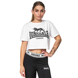 Lonsdale Cropped T-Shirt White GUTCH COMMON