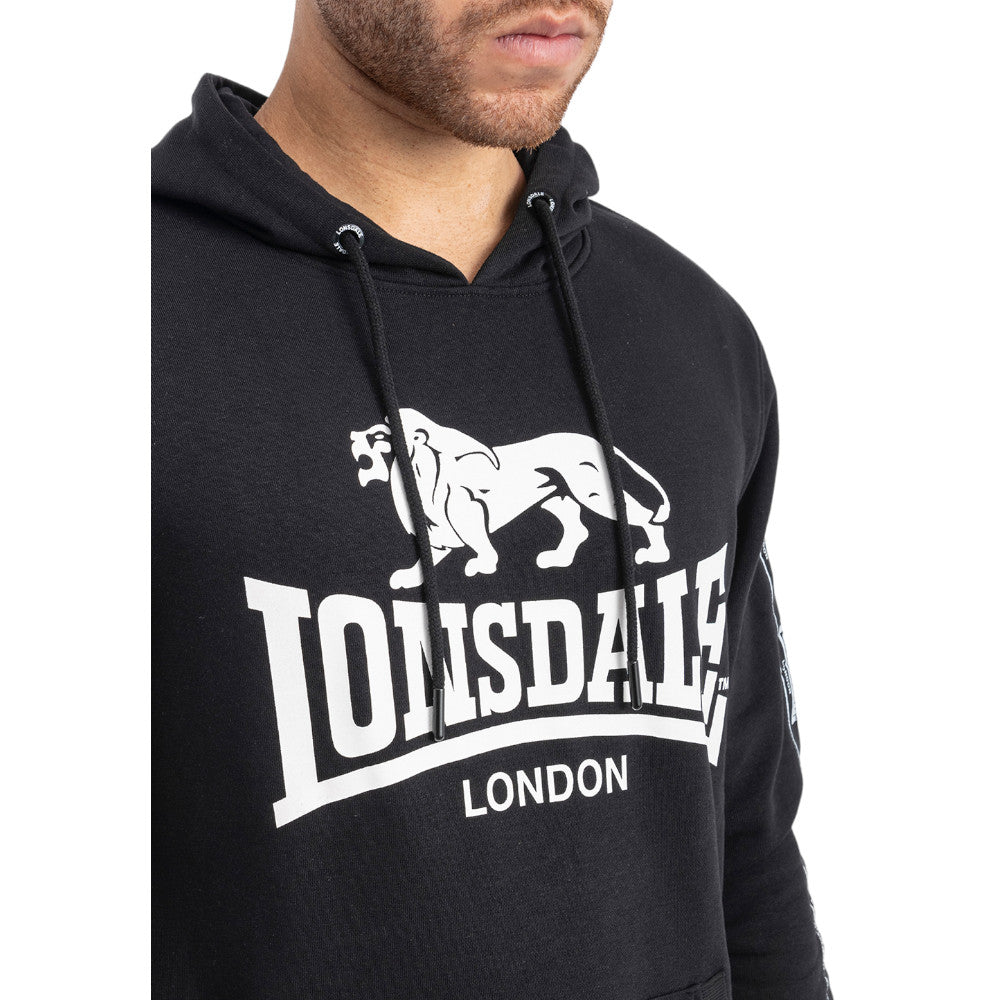 Sweat-Shirt Homme Lonsdale London Lympstone Noir - Coupe Regular Confortable Et Style Décontracté