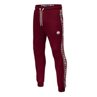 Pit Bull West Coast Oldschool Joggingbroek Bies Logo Terry Burgundy