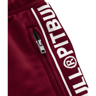 Pit Bull West Coast Oldschool Joggingbroek Bies Logo Terry Burgundy