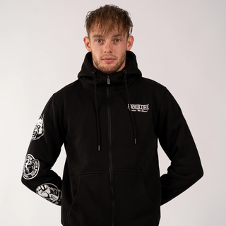 Sudadera con capucha y cremallera 100 % hardcore Legacy