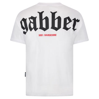 100% Hardcore T-shirt Gabber Big White