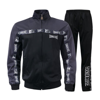 100% Hardcore Trainingsuit Classic Grey/Black Taped logo