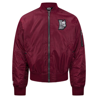 100% Hardcore Bomberjacket Vertical Burgundy Red