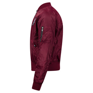 100% Hardcore Bomberjacket Vertical Burgundy Red