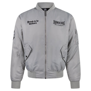 Chaqueta Bomber 100% Hardcore Proud to Be HC Gris