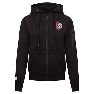 100% Hardcore Lady Hooded Zipper Vertical Black/Pink