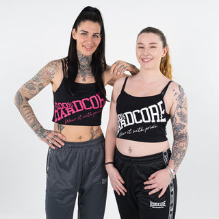 100% Hardcore Tanktop Dames Tilted Essential Zwart/Roze