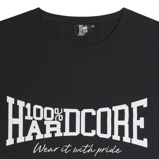 100% Hardcore Cropped T-shirt Essential Zwart – Wit