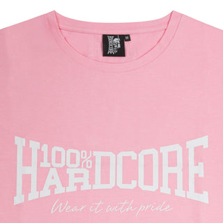 100% Hardcore Cropped T-shirt Essential Roze