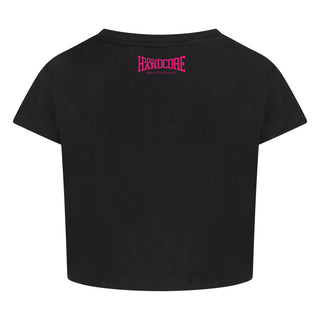 100% Hardcore Cropped T-shirt Essential Black / Pink