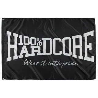 100% Hardcore Vlag Wear it with pride zwart