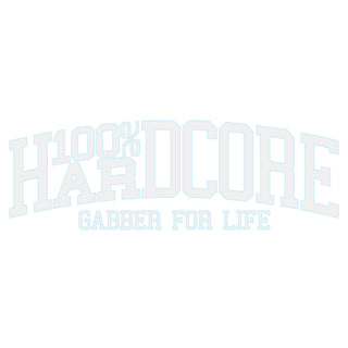 100% Hardcore Autosticker Gabber 4 Life Wit