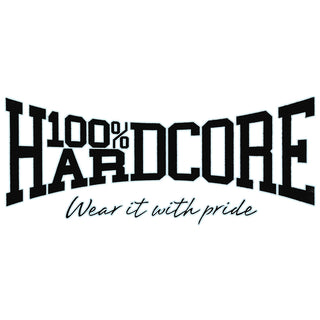 100% Hardcore Autosticker Merklogo Zwart