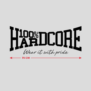 100% Hardcore Autosticker Het Merk Zwart