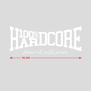 100% Hardcore Carsticker The Brand White