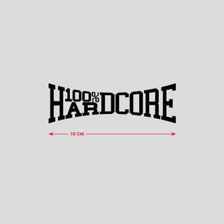 100% Hardcore Small Carsticker The Brand Black