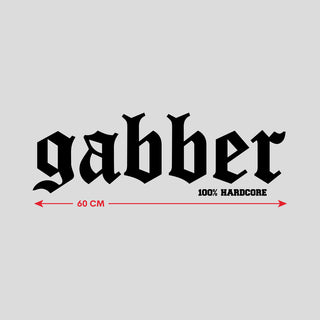 100% Hardcore Carsticker Gabber Black 60cm