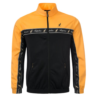Chaqueta de entrenamiento Duo australiana con cinta en negro y amarillo girasol