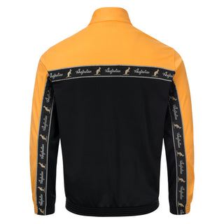 Chaqueta de entrenamiento Duo australiana con cinta en negro y amarillo girasol