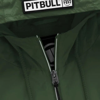 Pit Bull West Coast Windbreaker Jacket Athletic Logo Olive Green