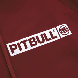 Pit Bull West Coast Windbreaker Jacket Athletic Logo Burgundy